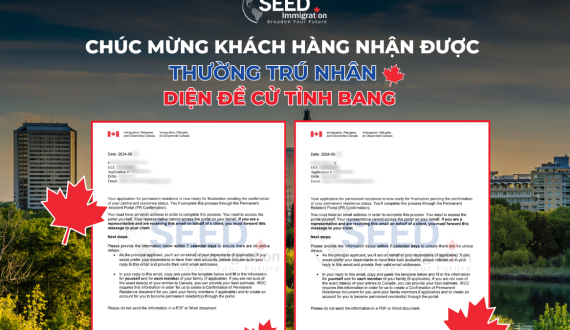 Chúc Mừng Khách Hàng Nhận Được Thường Trú Nhân (PR) Diện Đề Cử Tỉnh Bang