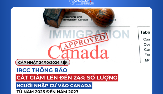 IRCC Thông Báo Cắt Giảm Số Lượng Người Nhập Cư Vào Canada Từ Năm 2025 Đến Năm 2027